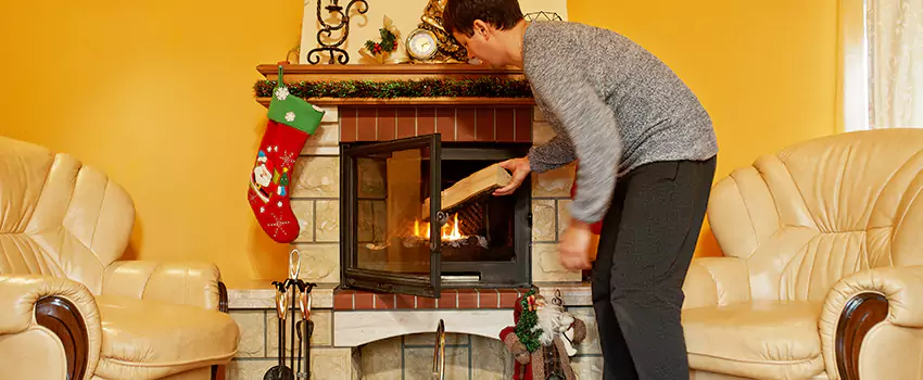 Rusted Metal Fireplace Restoration in Greenfield, California